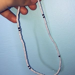 Black and white beaded necklace